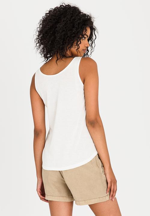 JEEP - Butterfly Print Vest Off White