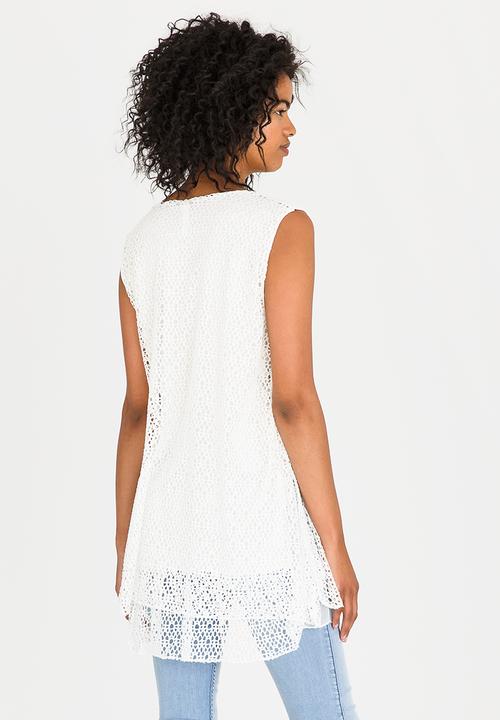 Revenge - Butterfly Print Tank White