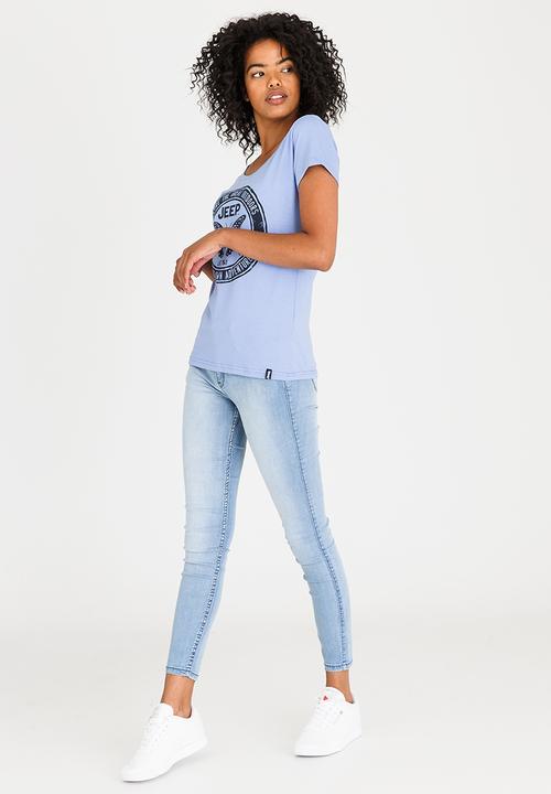 JEEP - Circle Logo Tee Mid Blue