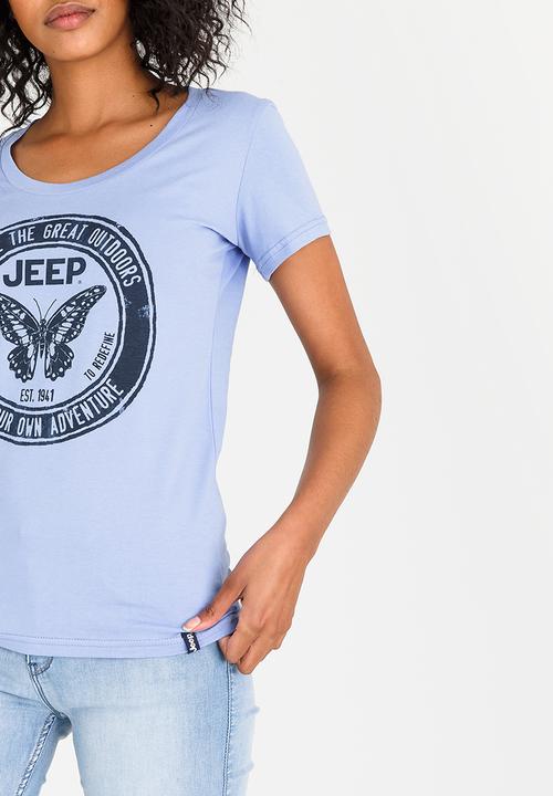 JEEP - Circle Logo Tee Mid Blue