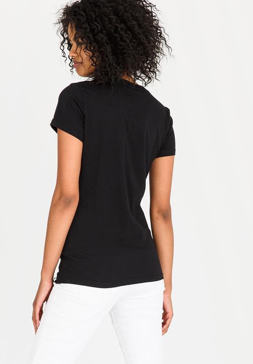 JEEP - Explore Printed V-neck Tee Black