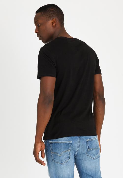 GUESS - Basic Maze Tri Logo Tee Black