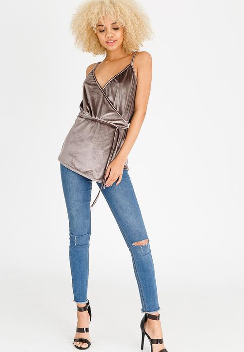 STYLE REPUBLIC - Asymmetrical Cami Grey