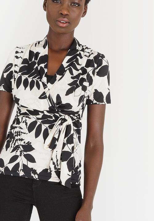 edit - Knit Workwear Top Black and White
