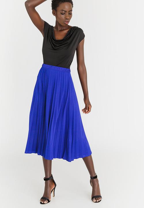 edit - Knit Workwear Skirt Cobalt