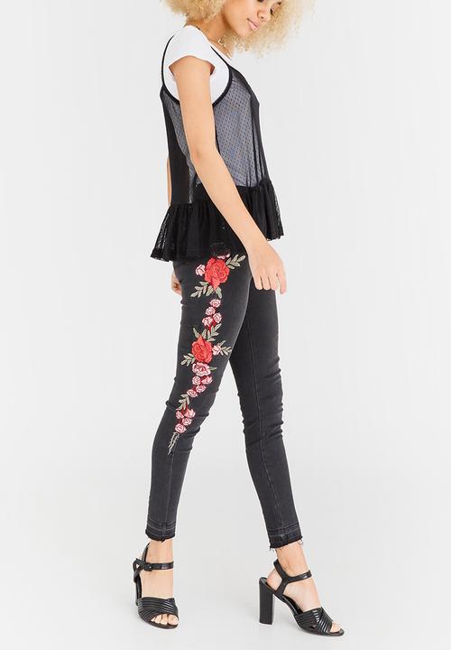 c(inch) - Two-piece T-shirt Top Black
