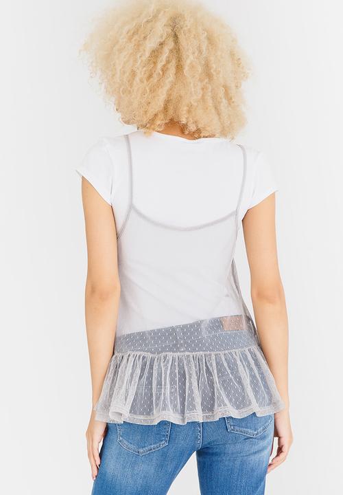 c(inch) - Two-piece T-shirt Top Grey