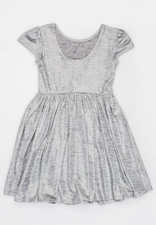 MINOTI - Shimmer Print Skater Dress Silver