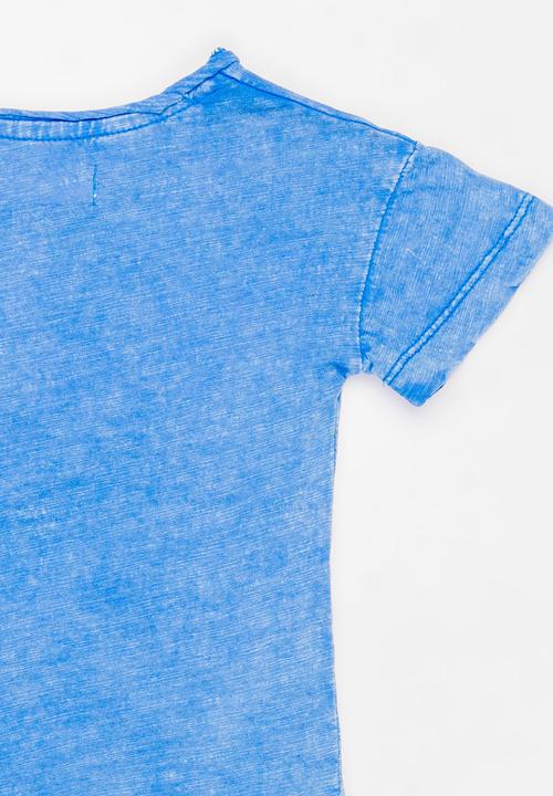 MINOTI - Holiday Acid Wash Printed Tee Blue