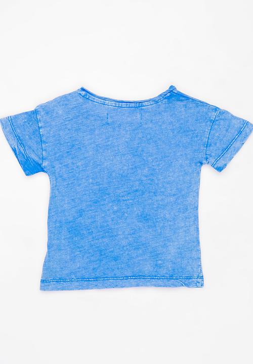 MINOTI - Holiday Acid Wash Printed Tee Blue