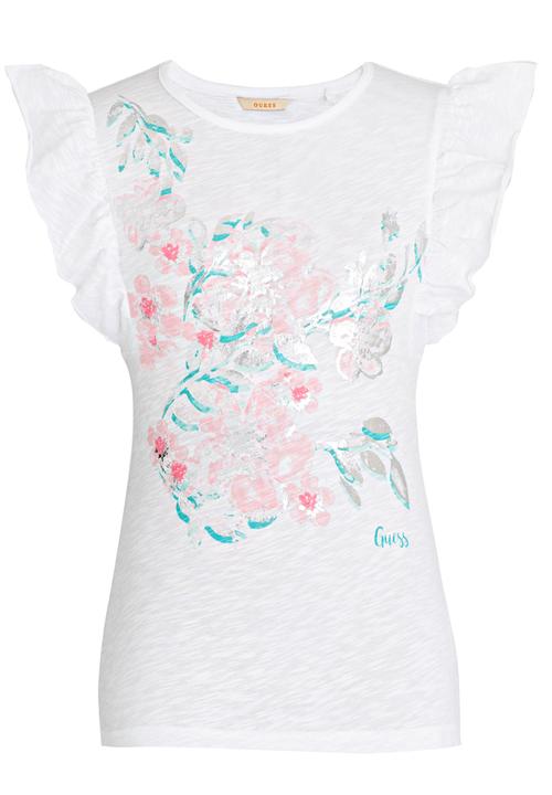 GUESS - S/S Flutter Sleeve Tee White