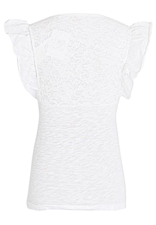 GUESS - S/S Flutter Sleeve Tee White