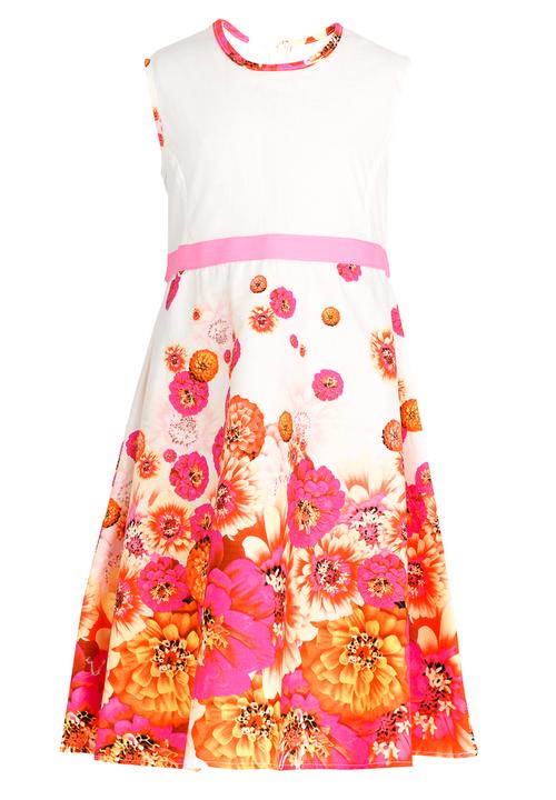 Twin Clothing - Floral Printed Dress Mid Pink