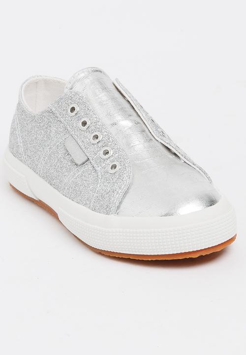 SUPERGA - Glitter Slip on Silver