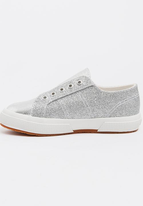 SUPERGA - Glitter Slip on Silver