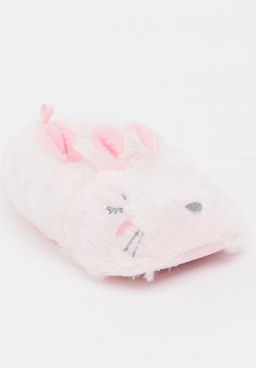 Pop Candy - Fluffy Bunny Slippers Pale Pink