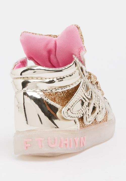 Pop Candy - Light Up Hi Tops Gold
