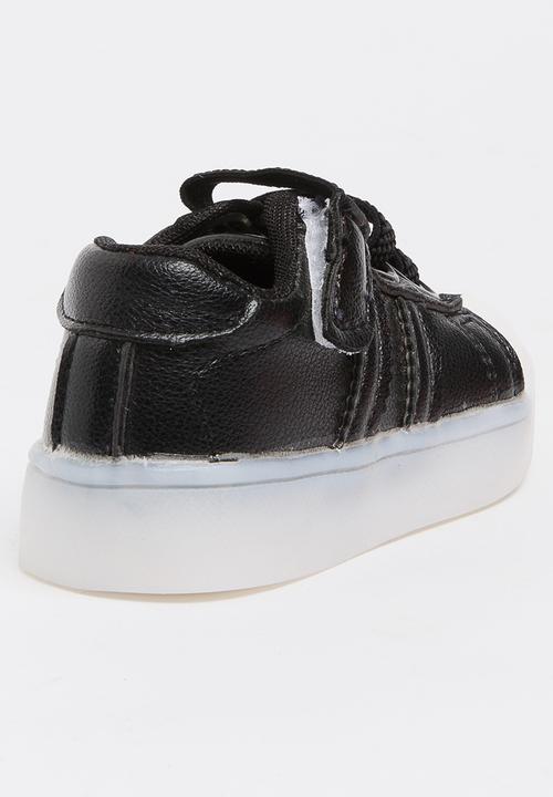 Pop Candy - Boys Light up Sneakers Black