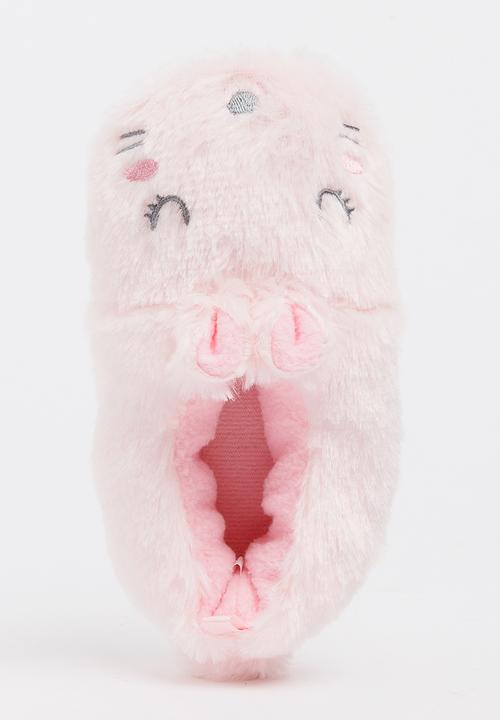 Pop Candy - Fluffy Bunny Slippers Pale Pink