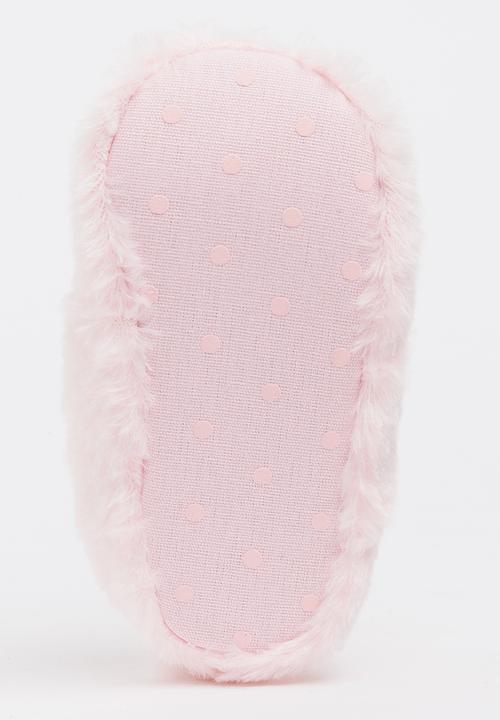 Pop Candy - Fluffy Bunny Slippers Pale Pink