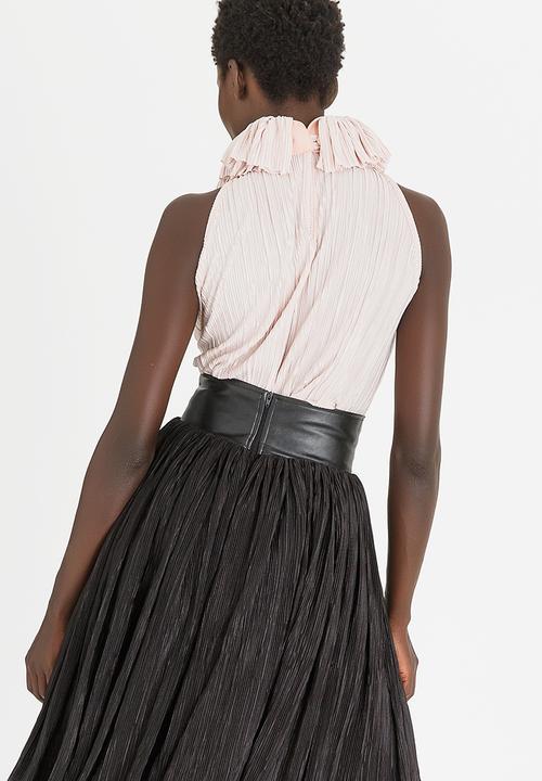 Sober - Asa Frill Neck Top Pale Pink