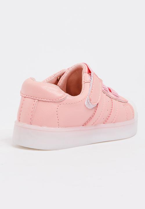 Pop Candy - Girls Light up Sneakers Pale Pink