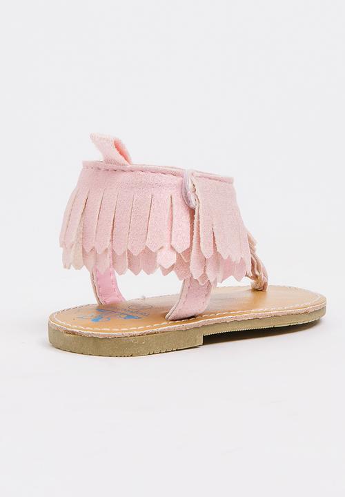 Pop Candy - Fringed Sandal Pale Pink
