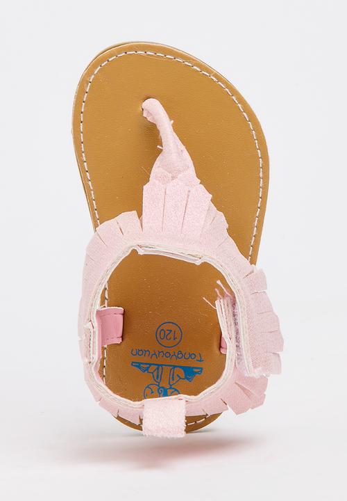 Pop Candy - Fringed Sandal Pale Pink
