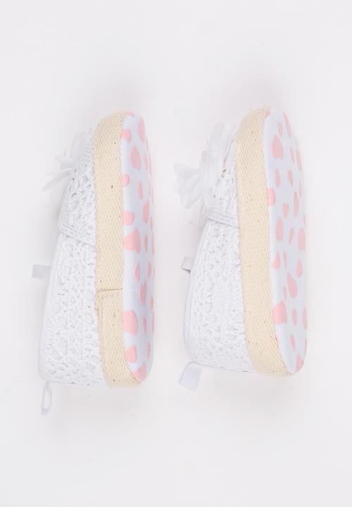 Pop Candy - Espadrille with Flower Detail White