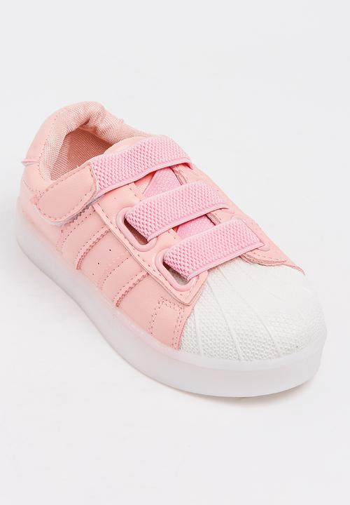 Pop Candy - Girls Light up Sneakers Pale Pink