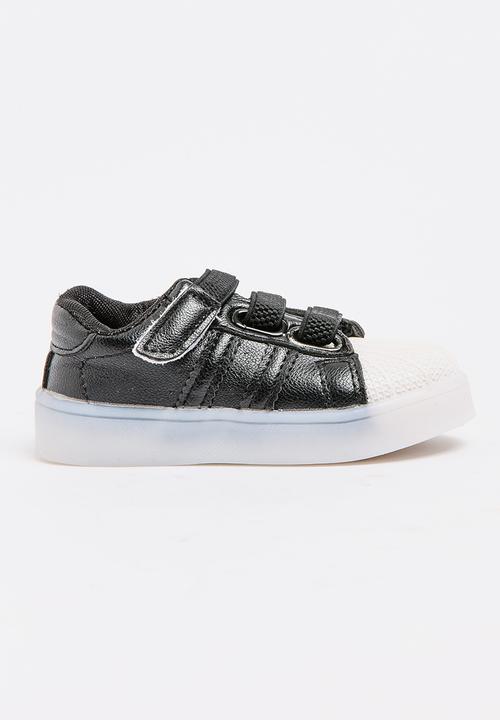 Pop Candy - Boys Light up Sneakers Black