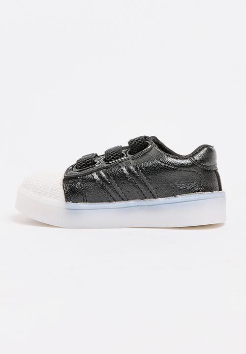 Pop Candy - Boys Light up Sneakers Black