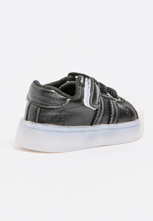 Pop Candy - Boys Light up Sneakers Black