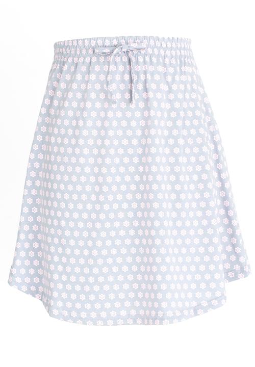 Rebel Republic - Knee Length Printed Knit Skirt Mid Grey