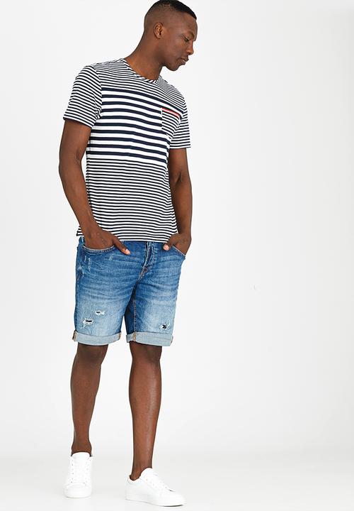 Ben Sherman - Stripe Tee Navy