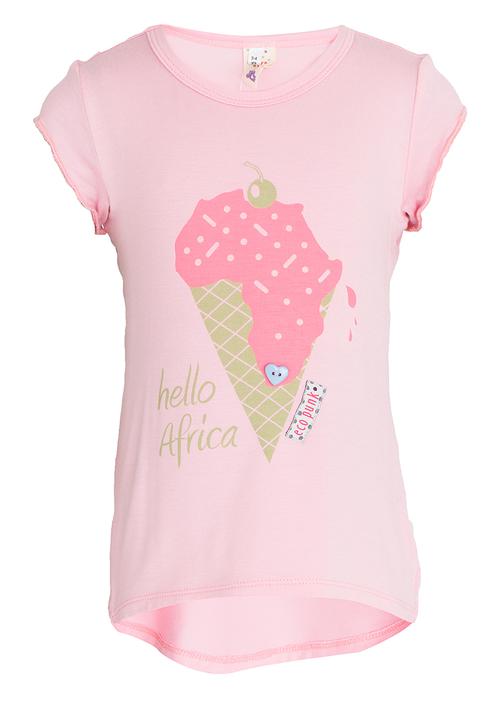 Eco Punk - Girls Tshirt Icecream Africa Mid Pink