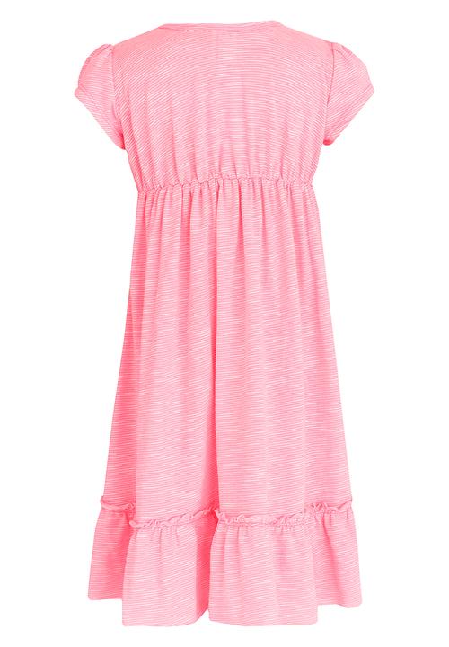 Eco Punk - Lace Trim Embroided Dress Dark Pink