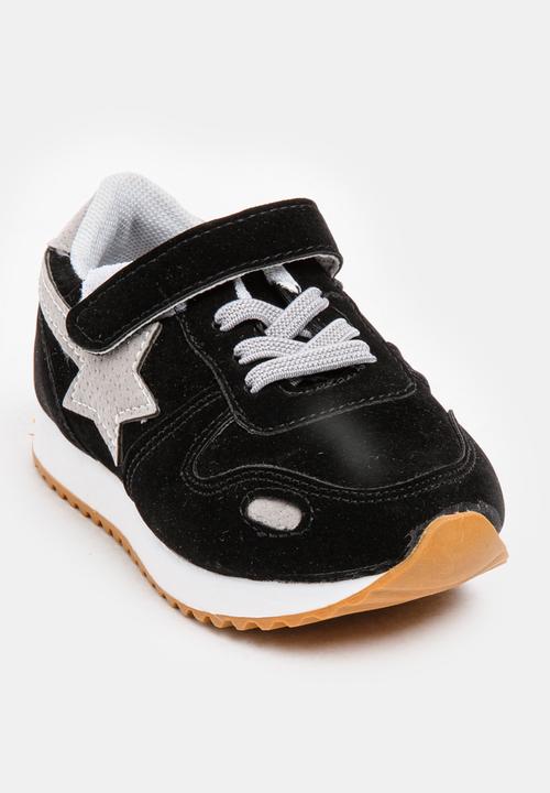 Pop Candy - Boys PU Suede Sneakers Black