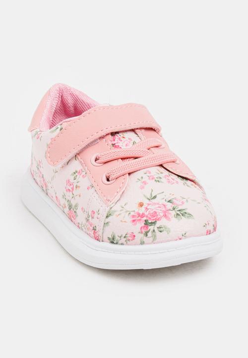 Pop Candy - Floral Printed Sneaker Pale Pink