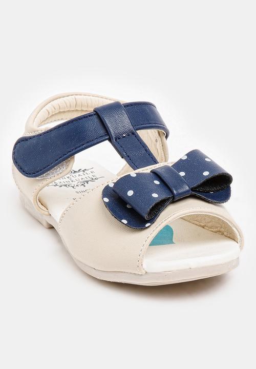 Pop Candy - Bow detail sandal - cream