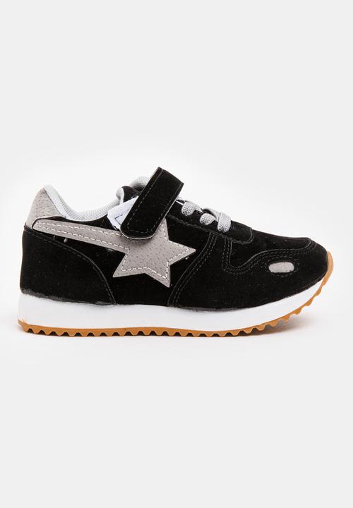 Pop Candy - Boys PU Suede Sneakers Black
