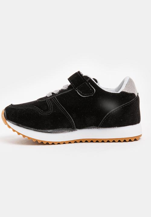 Pop Candy - Boys PU Suede Sneakers Black