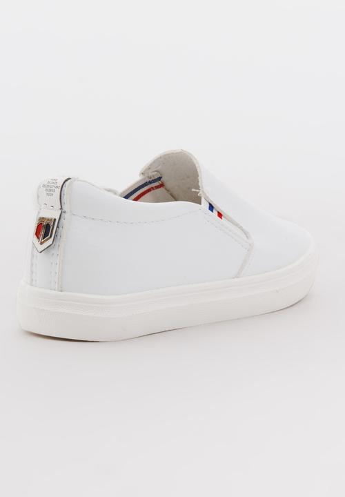 Pop Candy - Girls PU Slip On Sneakers White