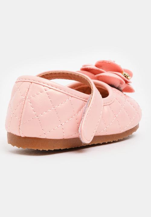 Pop Candy - Pump with Rose Detail Pale Pink