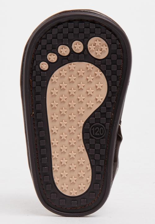 Pop Candy - Boys PU Sandals Dark Brown