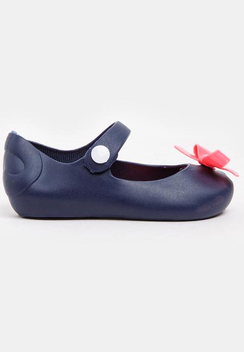 Pop Candy - Girls Bow Jelly Peep Toe Pump Navy