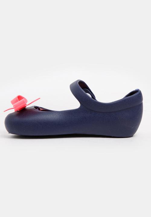 Pop Candy - Girls Bow Jelly Peep Toe Pump Navy