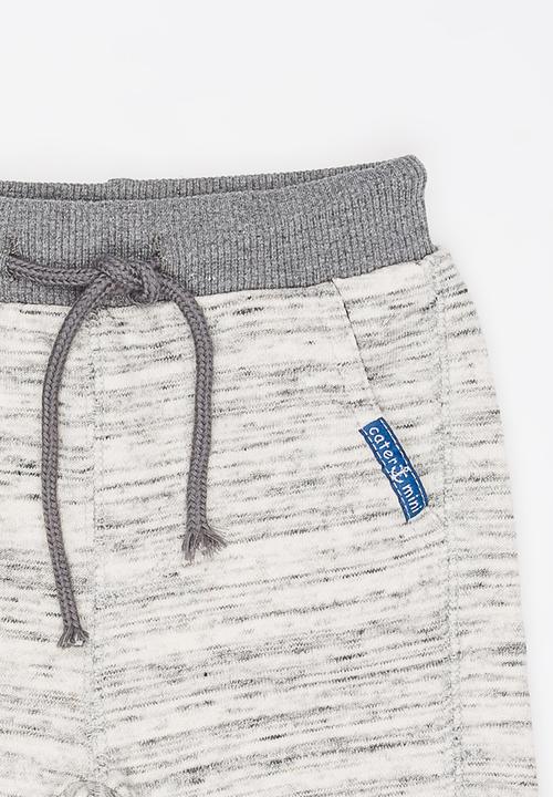 Pop Candy - Boys Printed  Fleece Shorts Grey