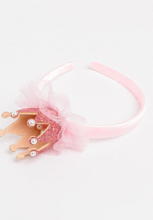 Pop Candy - Girls Crown Alice Band Pale Pink