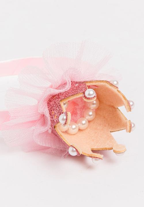 Pop Candy - Girls Crown Alice Band Pale Pink